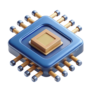 peaceful beautiful Microchip with intricate circuitry with Transparent Background top-tier png