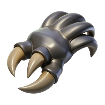 intense radiant A realistic rendering of a dragon claw, sharp talons with Transparent Background artisan png