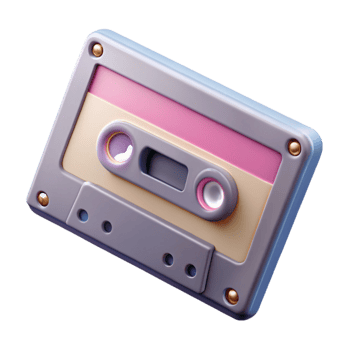 beautiful rustic Retro Cassette Tape Top View Transparent original png