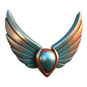 magnificent classic Retro Futuristic Wings with Shadow Detail premium png