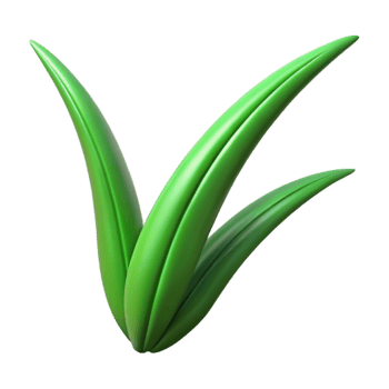 hypnotic minimalist Concept art style ultra-detailed isolated cutout of a single blade of grass, green, with Transparent Background premium png