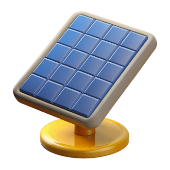vibrant unforgettable Solar panel absorbing sunlight with Transparent Background png
