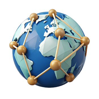 signature vintage A world map, interconnected lines, abstract with Transparent Background professional png