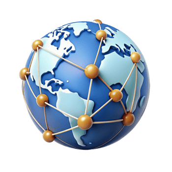 pristine minimalist A world map, interconnected lines, abstract with Transparent Background premium png