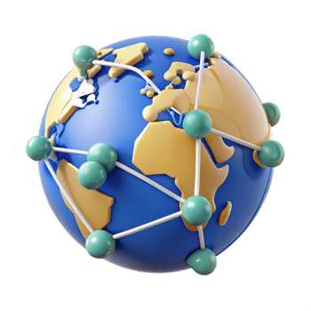 radiant organic A world map, interconnected lines, abstract with Transparent Background high resolution png