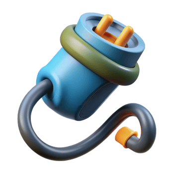 signature victorian Electric car charging cable with Transparent Background refined png