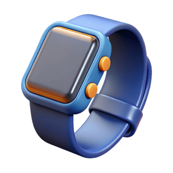 dazzling melancholic avant-garde Smartwatch with fitness tracker display with Transparent Background high resolution png