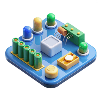 mesmerizing quintessential Circuit board with various components with Transparent Background png