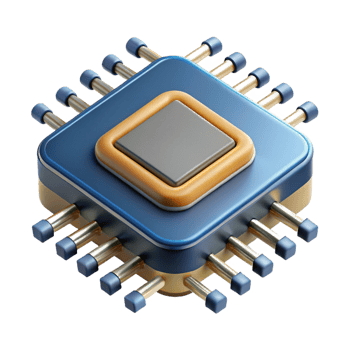 breathtaking memorable Microchip with intricate circuitry with Transparent Background png