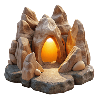 elegant contemporary Rock Formations Cutout Glimmering Gorge Sunlight original png