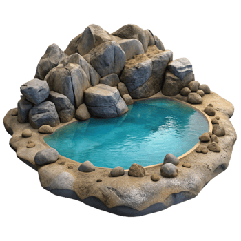 extraordinary modern Rocky Lake Shore Isolated high resolution png