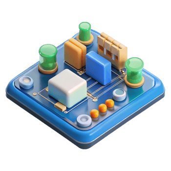 captivating urban Circuit board with electronic components with Transparent Background professional png