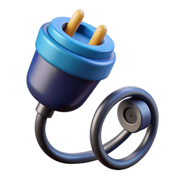 playful gorgeous Electric car charging cable with Transparent Background high quality png