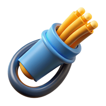 breathtaking minimalist Fiber optic cable, data transmission with Transparent Background museum quality png