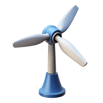 exceptional rustic Wind turbine blade rotating with Transparent Background handcrafted png