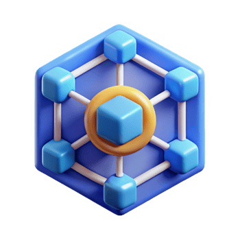 intense extraordinary Blockchain technology network icon with Transparent Background masterfully captured png