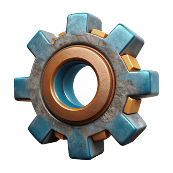stunning rustic Rotating Gear with Digital Numbers Cutout original png