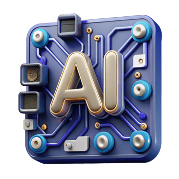 distinguished geometric Artificial intelligence, AI, circuit board pattern with Transparent Background professional png