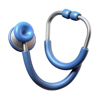 hypnotic abstract Medical technology stethoscope icon with Transparent Background artisan png