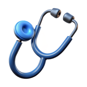 distinctive gothic Medical technology stethoscope icon with Transparent Background studio quality png