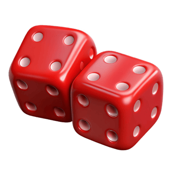 immaculate energetic creative A pair of red dice showing snake eyes with Transparent Background authentic png