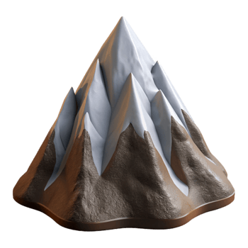 impressive minimalist Rugged Mountain Peak Cutout with Crisp Detail high quality png