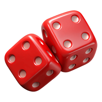 dramatic classic A pair of red dice showing snake eyes with Transparent Background 8K png