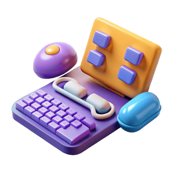 distinctive urban Computer programming, keyboard and mouse with Transparent Background fine detail png