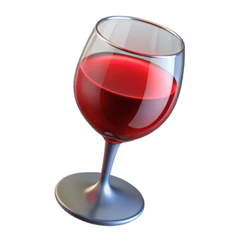 impressive renaissance A glass of red wine, partially full with Transparent Background detailed png