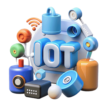 intense enchanting Internet of Things, IoT, connected devices with Transparent Background fine detail png