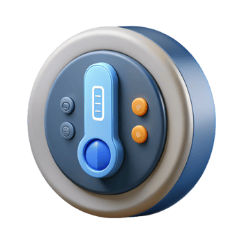 picturesque timeless Smart thermostat with temperature display with Transparent Background png