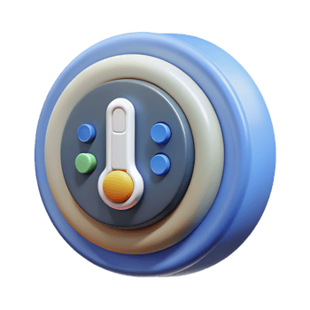 intense beautiful Smart thermostat with temperature display with Transparent Background studio quality png