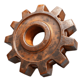 stunning rustic Rusty Metal Gear Texture Industrial Design Transparent high quality png