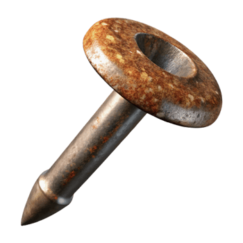 extraordinary creative Rusty Metal Nail Cutout Transparent Background genuine png