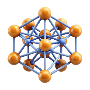 dramatic calm industrial Artificial neural network, interconnected nodes with Transparent Background exclusive png