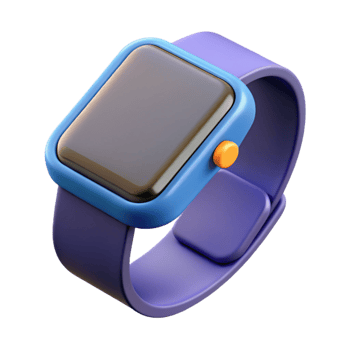 joyful impressive Smartwatch with fitness tracker display with Transparent Background studio quality png