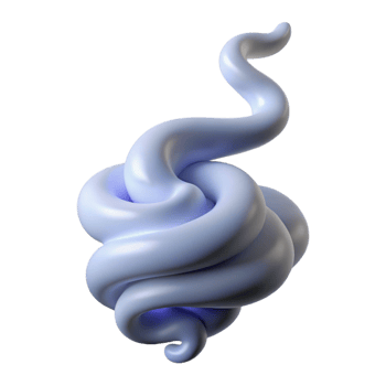 gorgeous reflective baroque A wisp of smoke, curling and twisting with Transparent Background refined png