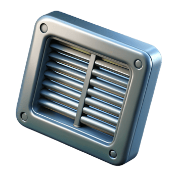 captivating classic Metal grate ventilation detail, with Transparent Background high resolution png