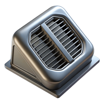 dramatic splendid Metal grate ventilation detail, with Transparent Background luxury png