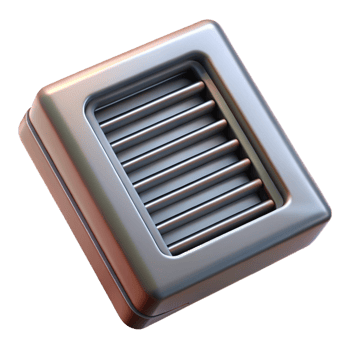 serene victorian Metal grate ventilation detail, with Transparent Background elite png