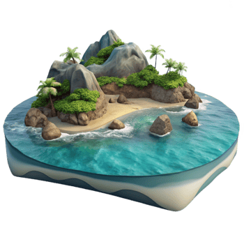 elegant abstract Seascape Isolated Panoramic View Tranquil Waters exclusive png