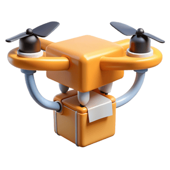 exquisite organic Delivery drone, package delivery with Transparent Background impeccable png