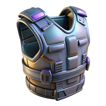 dramatic wonderful Photorealistic, ultra-detailed professional render, isolated cutout of a single cyberpunk combat vest with integrated armor plating with Transparent Background impeccable png