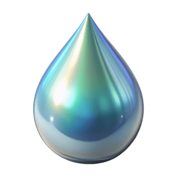 gorgeous tropical A single teardrop, crystalline and shimmering with Transparent Background artisan png
