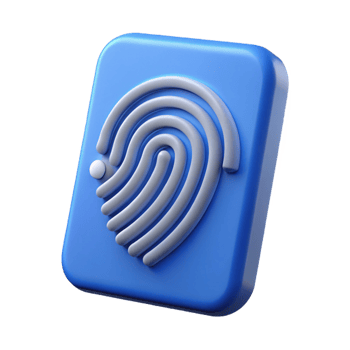 distinguished baroque Biometric fingerprint scanner with Transparent Background refined png