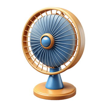 signature industrial Photorealistic, ultra-detailed, isolated cutout of a vintage handheld fan with Transparent Background studio quality png