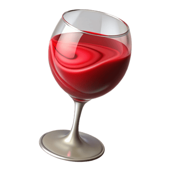 gorgeous creative A single wine glass filled with swirling red wine with Transparent Background elite png