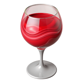 memorable mid-century A single wine glass filled with swirling red wine with Transparent Background premium png