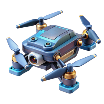 striking avant-garde Concept art style, isolated cutout of a hyper-detailed cyberpunk drone chassis with exposed wiring and circuitry, professional render with Transparent Background 4K png