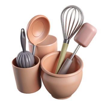 extraordinary creative Set of Kitchen Utensils Spatula Whisk Ladle Isolated detailed png